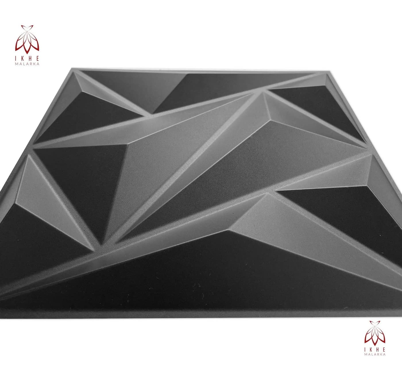 IKHEMalarka 3D Wandpaneel PVC Kunststoffpaneele 30x30 cm Schwarz - Bild 5