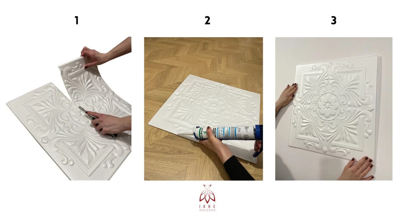 IKHEMalarka 3D Wandpaneel aus Polystyrol Styropor XPS 2m² - Bild 5