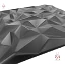 IKHEMalarka 3D Wandpaneel Schwarz Polystyrol XPS Bild 4