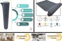 IKHEMalarka Selbstklebender Teppichboden 6 m² Dunkelgrau Bild 5