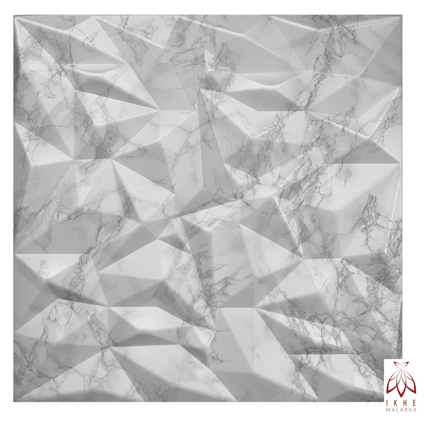 IKHEMalarka 3D Wandpaneel Spiegel-Marmor 16-tlg. 50x50 cm - Bild 2