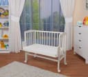 Waldin Beistellbett Buche massiv verstellbar mit Matratze Bild 1