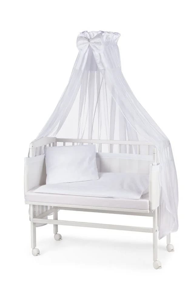 Waldin Beistellbett Buche massiv verstellbar mit Matratze - Bild 2