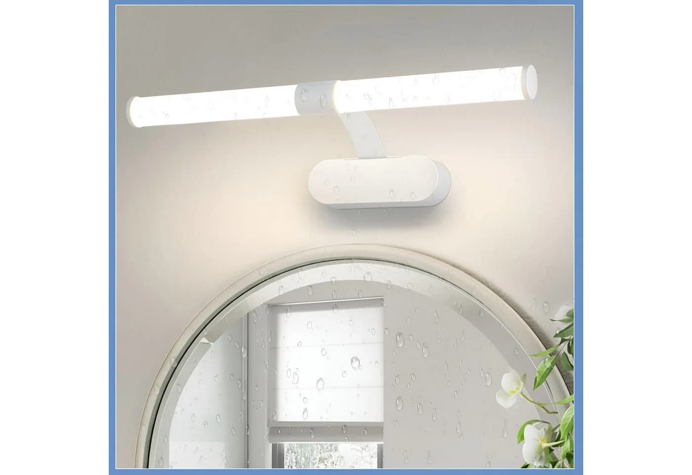 Nettlife LED Spiegelleuchte 4000K Schwarz/Weiß - Bild 3