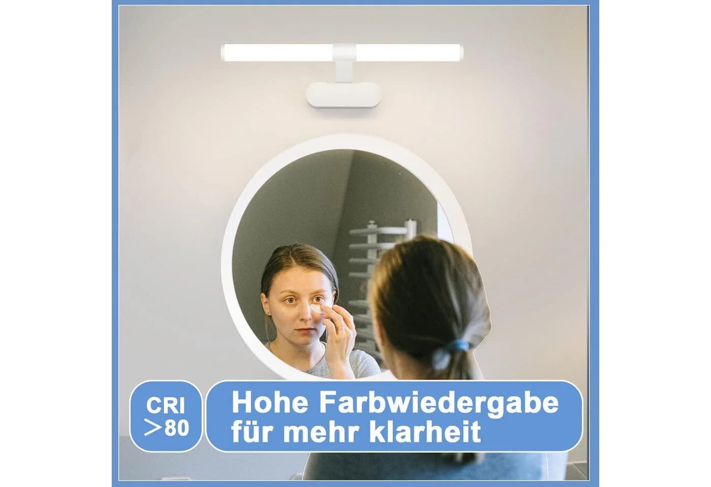 Nettlife LED Spiegelleuchte 4000K Schwarz/Weiß - Bild 5