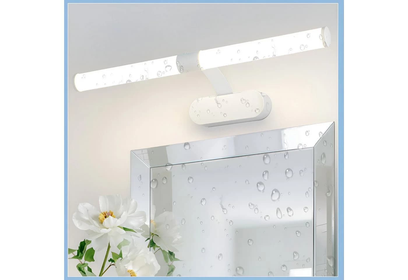 Nettlife LED Spiegelleuchte 4000K Schwarz/Weiß