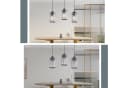 Nettlife Pendelleuchte Kristall Modern Schwarz 3-Flammig E27 Bild 3