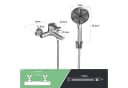 Nettlife Brausegarnitur Badewannenarmatur Schwarz/Nickel Bild 4