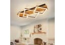 Nettlife LED Deckenleuchte Holz 3 Ringe 46W Modern Deckenlampe 70cm Bild 2