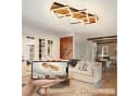 Nettlife LED Deckenleuchte Holz 3 Ringe 46W Modern Deckenlampe 70cm Bild 3