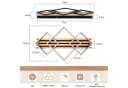 Nettlife LED Deckenleuchte Holz 3 Ringe 46W Modern Deckenlampe 70cm Bild 4