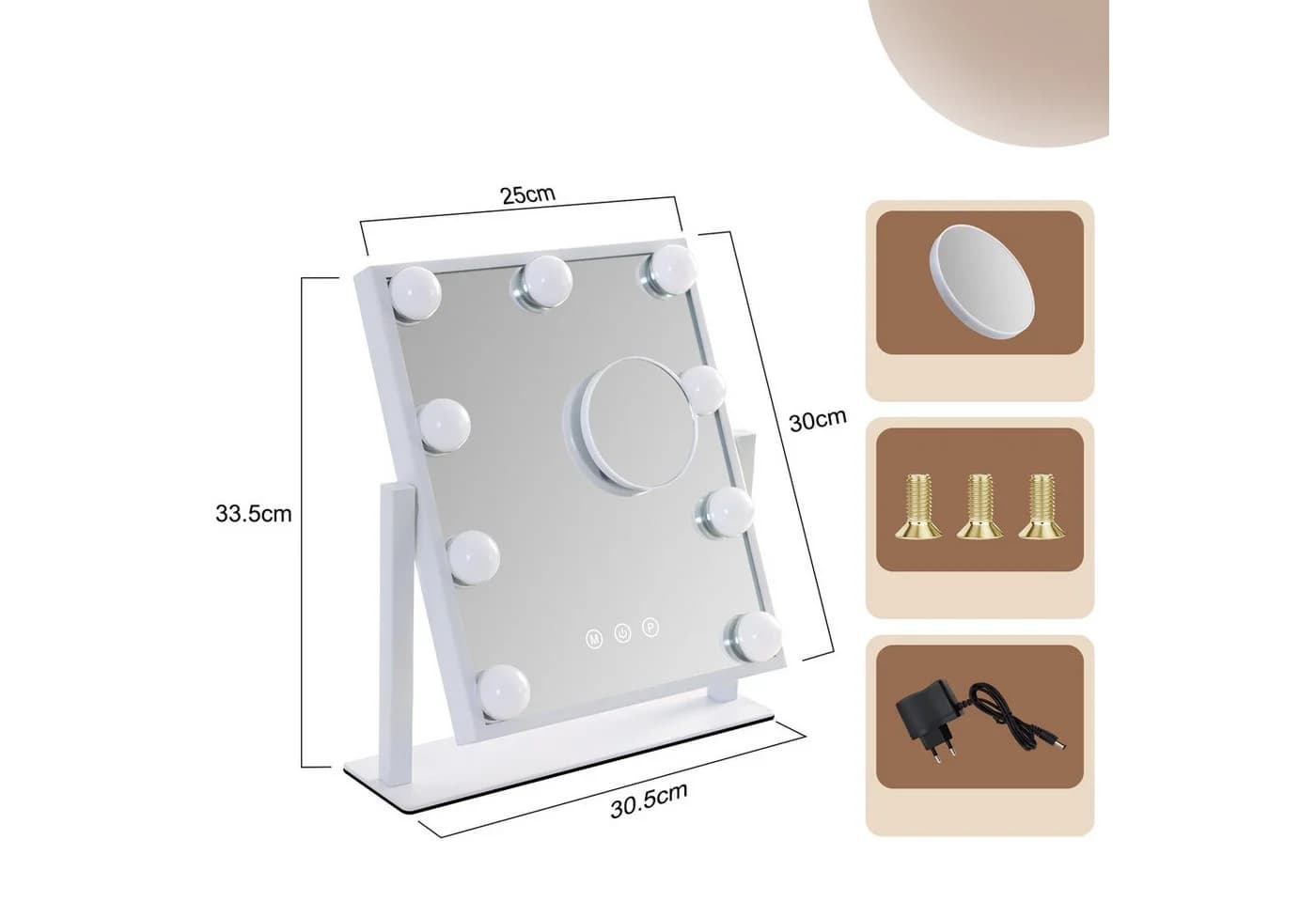 Nettlife Schminkspiegel mit Beleuchtung LED - Bild 4