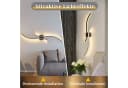 Nettlife LED Wandleuchte 100CM Schwarz 14W 3000K Modern Welle Design Bild 1