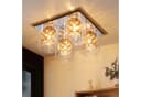 Nettlife Deckenleuchte Kristall Schwarz G9 Modern LED Wohnzimmer Bild 2