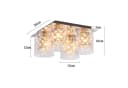 Nettlife Deckenleuchte Kristall Schwarz G9 Modern LED Wohnzimmer Bild 4