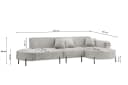 Fun Möbel Ecksofa FUN MALAGA Stoff Noel Beige Ottomane inkl. Kissen Bild 3