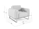 Fun Möbel Designersessel VALERIE Beige Stoff Bild 4