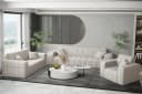 Fun Möbel Sofaset NANCY 3-2-1 Beige Stoff Bild 1