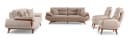 Nobelaa Sofa Sitzgruppe 3+3+1 Wohnzimmergarnitur Rosamora Beige Strickstoff Bild 1