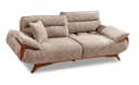 Nobelaa Sofa Sitzgruppe 3+3+1 Wohnzimmergarnitur Rosamora Beige Strickstoff Bild 4