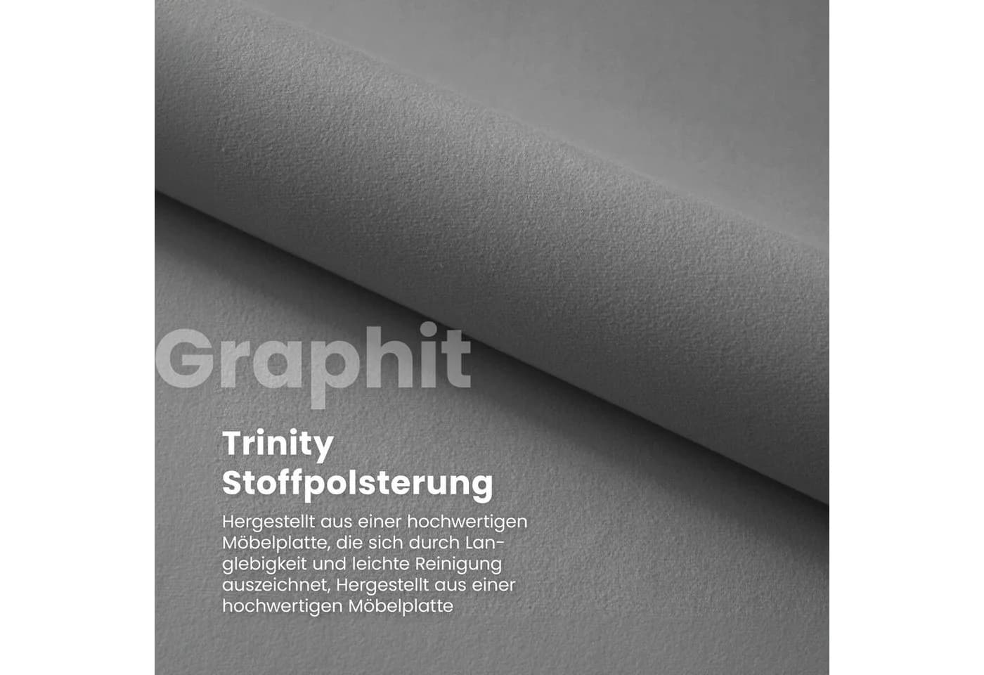 FDM Polsterbett AMBER modern mit Bettkasten Grau - Bild 5