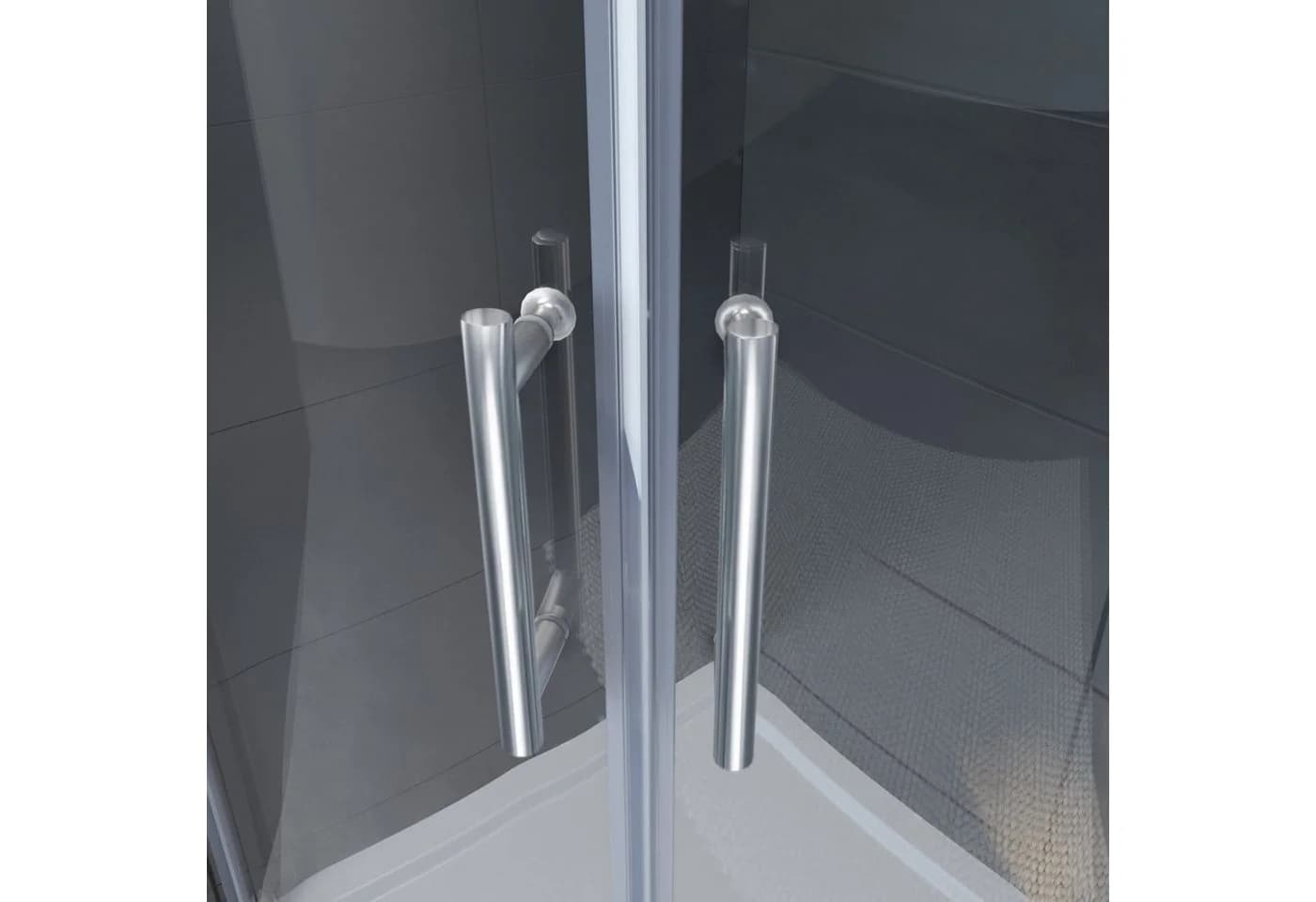 SONNI Runddusche Viertelkreis Schiebetür ESG Glas - Bild 5