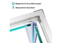 SONNI Eckdusche 70x70-120x120 cm ESG Glas Schiebetüren Bild 4