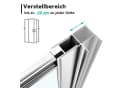 SONNI Eckdusche 70x70-120x120 cm ESG Glas Schiebetüren Bild 5