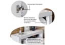 SONNI Kommode Sideboard Weiß Hochglanz mit LED Bild 3