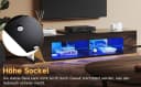 SONNI Lowboard TV Schrank Schwarz/Weiß 135cm LED-Beleuchtung Bild 1