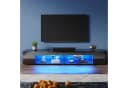 SONNI Lowboard TV Schrank Schwarz/Weiß 135cm LED-Beleuchtung Bild 2