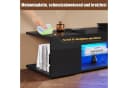 SONNI Lowboard TV Schrank Schwarz/Weiß 135cm LED-Beleuchtung Bild 3