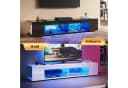 SONNI Lowboard TV Schrank Schwarz/Weiß 135cm LED-Beleuchtung Bild 5