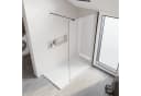 SONNI Walk-in-Dusche 140 cm Duschabtrennung Schwarz 10 mm Nano-Glas Bild 3
