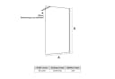 SONNI Walk-in-Dusche 140 cm Duschabtrennung Schwarz 10 mm Nano-Glas Bild 4