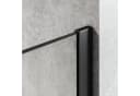 SONNI Walk-in-Dusche 140 cm Duschabtrennung Schwarz 10 mm Nano-Glas Bild 5