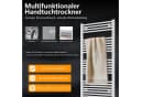 SONNI Badheizkörper Handtuchtrockner Mittelanschluss Grau Bild 1