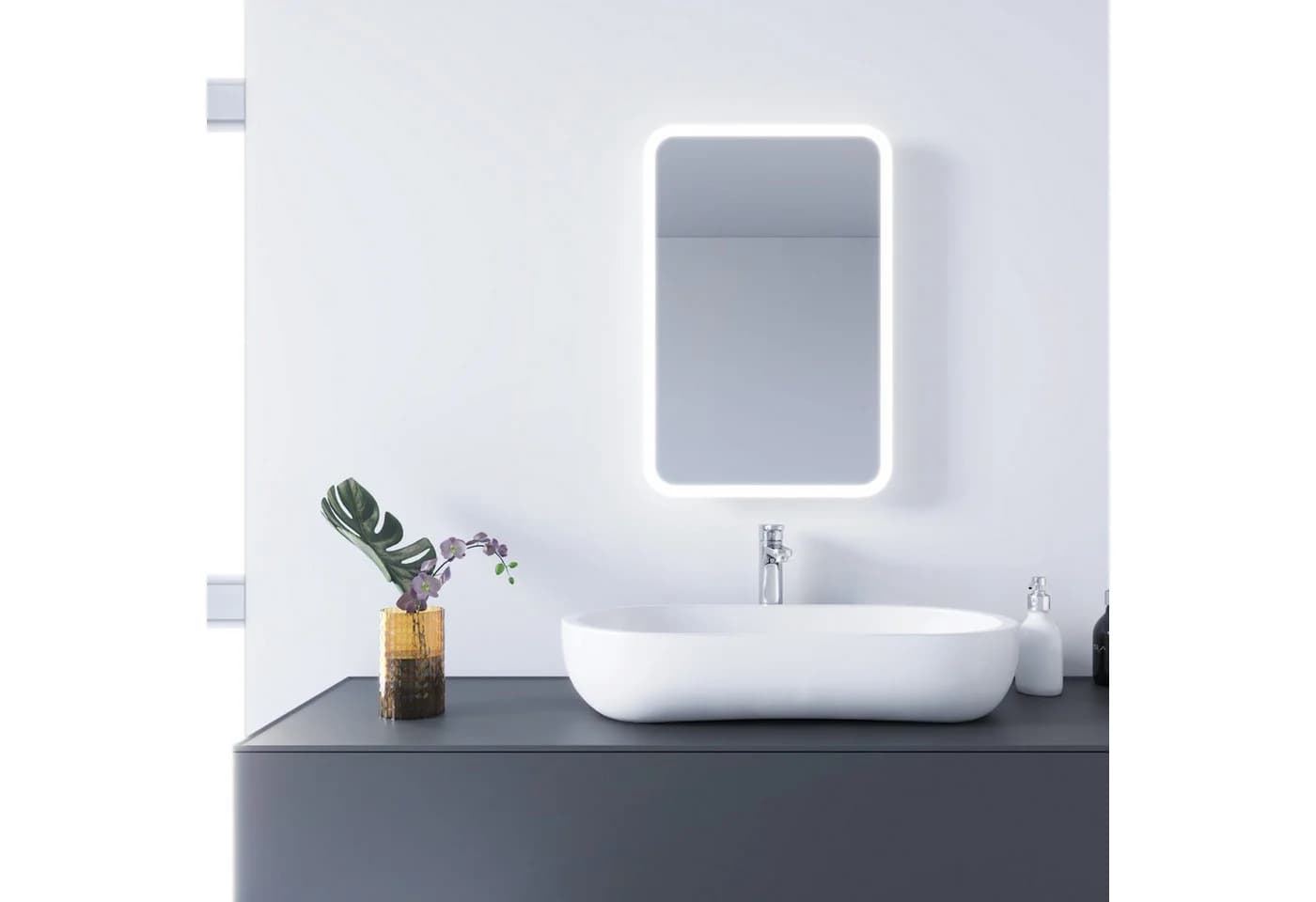SONNI Badspiegel 60x40cm LED Beleuchtung IP44 - Bild 2