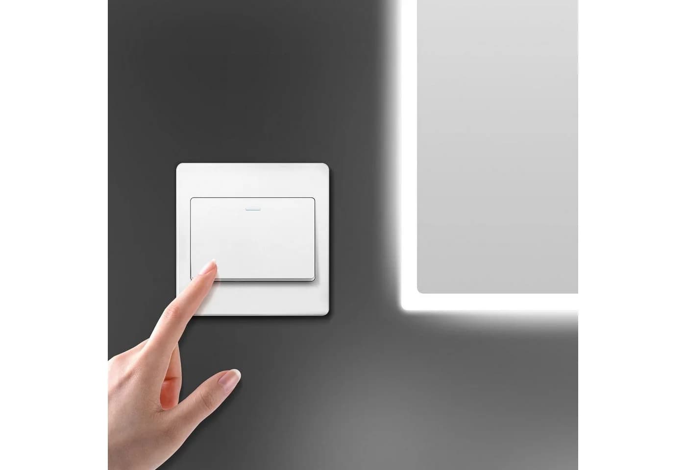 SONNI Badspiegel 60x40cm LED Beleuchtung IP44 - Bild 3