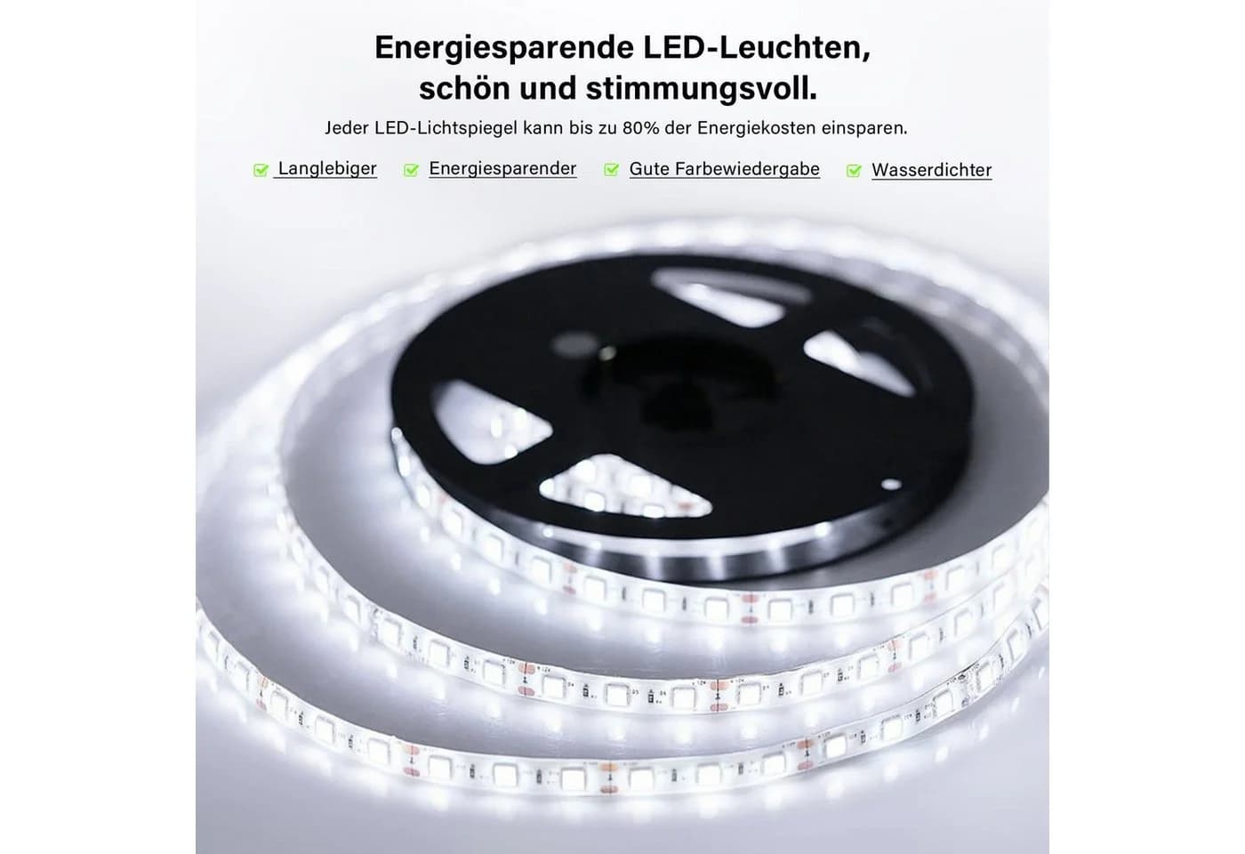 SONNI Badspiegel 60x40cm LED Beleuchtung IP44 - Bild 5