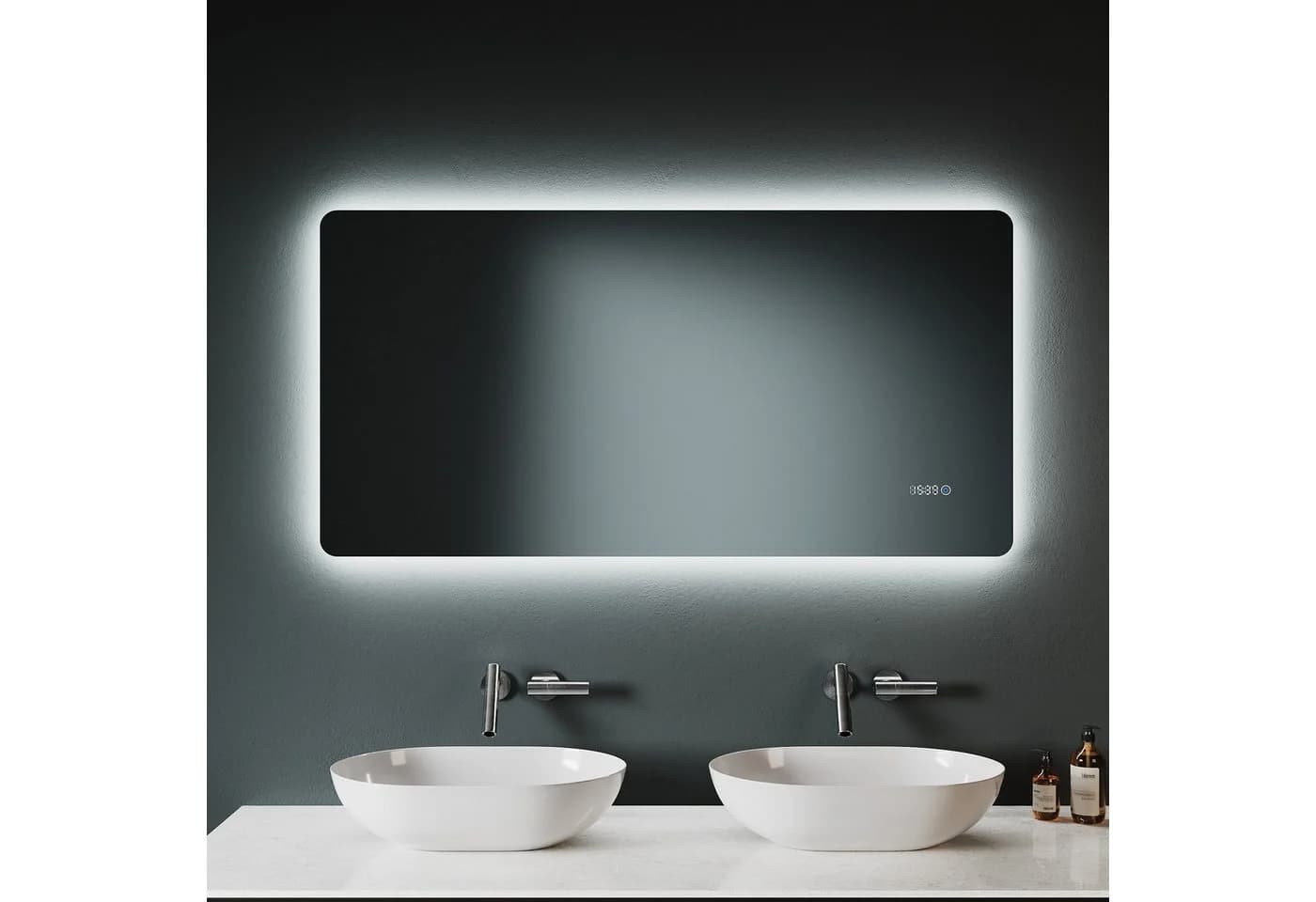 SONNI LED Badspiegel 120x60 cm Touch Lichtspiegel - Bild 2
