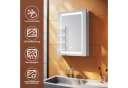 SONNI LED-Spiegel mit Touchschalter und Steckdose 50x70cm, Aluminium Bild 1