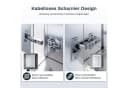SONNI LED-Spiegel mit Touchschalter und Steckdose 50x70cm, Aluminium Bild 4