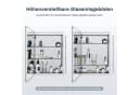 SONNI LED-Spiegel mit Touchschalter und Steckdose 50x70cm, Aluminium Bild 5
