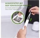 SONNI Toilettenbürste Silikon Bürste und Halter Klobürsten Set, Lüftungsschlitze Wandmontage & Boden schnell trocknendem Haltersatz Bild 4