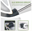 SONNI Toilettenbürste Silikon Bürste und Halter Klobürsten Set, Lüftungsschlitze Wandmontage & Boden schnell trocknendem Haltersatz Bild 5