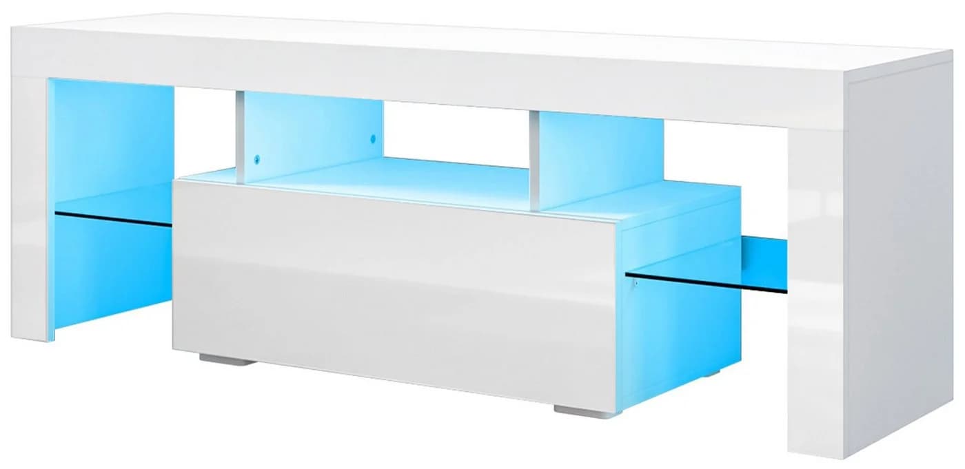 SONNI TV-Board Weiß Hochglanz mit LED-Beleuchtung - Bild 5
