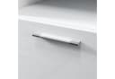 SONNI Hochschrank Bad schmal Grau/Weiss Hochglanz wandhängend Bild 4