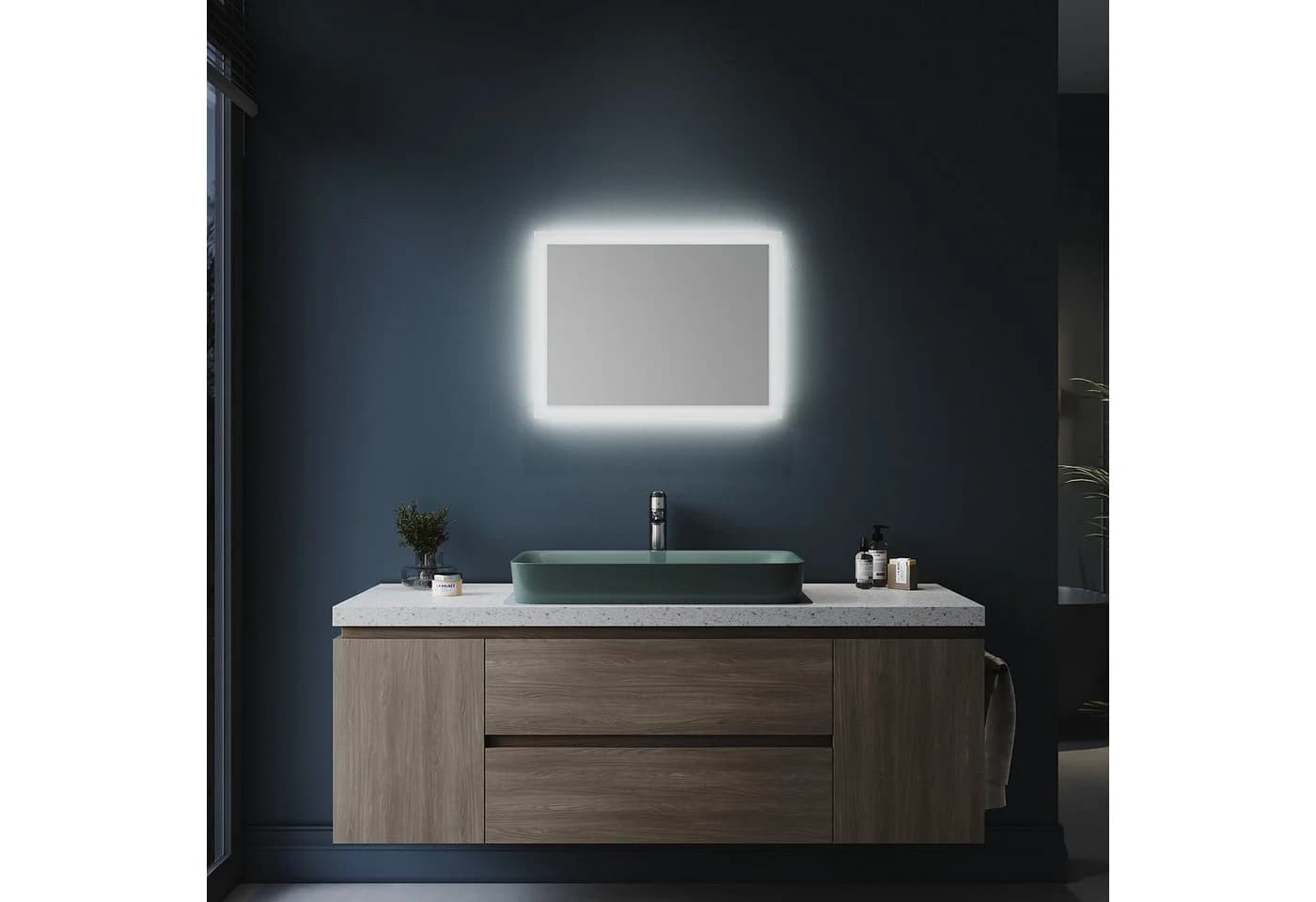 SONNI Badspiegel mit Beleuchtung LED Badezimmerspiegel IP44 - Bild 3