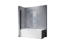 SONNI Badewannenfaltwand 2-teilig Faltbar Schwarz 120cm Nano Bild 4